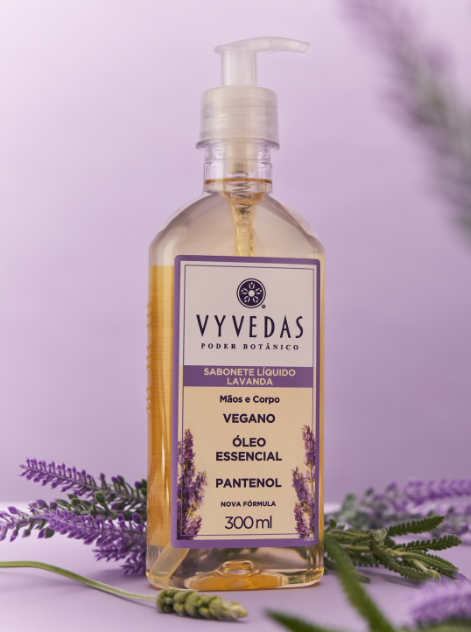 Sabonete Líquido Corporal Vyvedas Lavanda 300ml