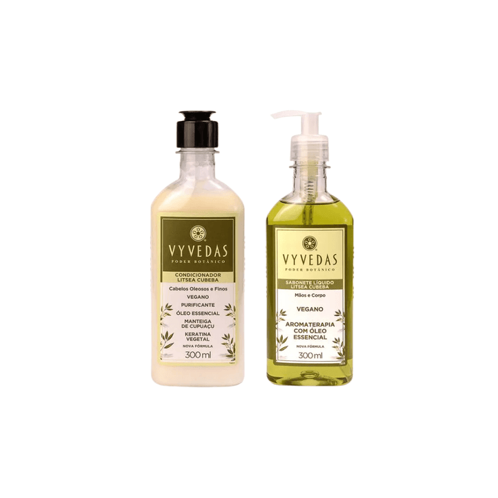 Kit Condicionador + Sabonete Líquido Vyvedas Litsea Cubeba 300ml