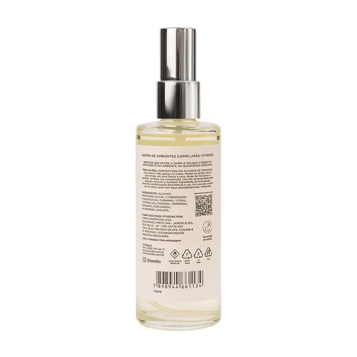 Aroma de Ambiente Vyvedas Capim Limão 120ml