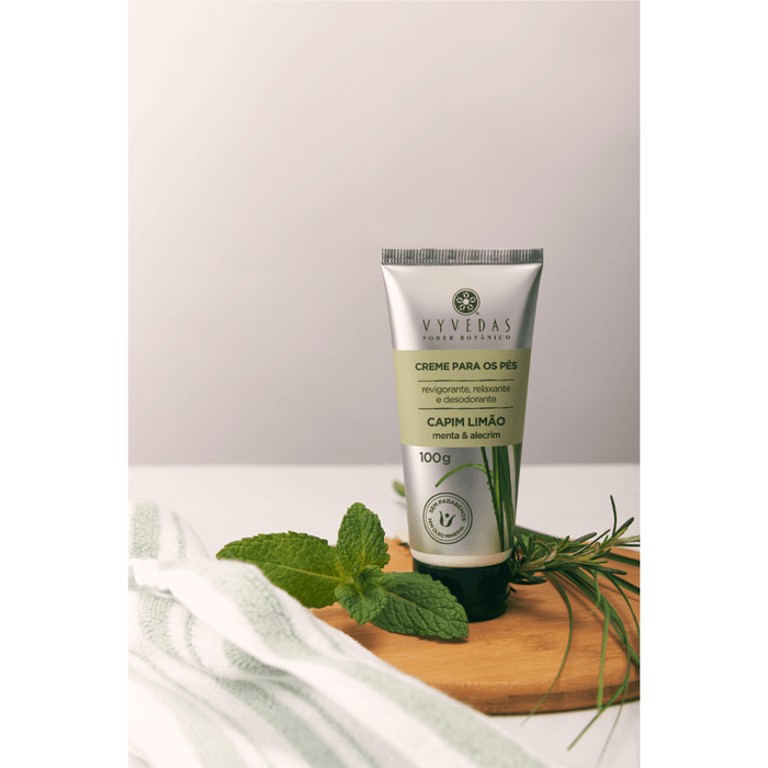 Creme Hidratante para os Pés Vyvedas Capim Limão 100g