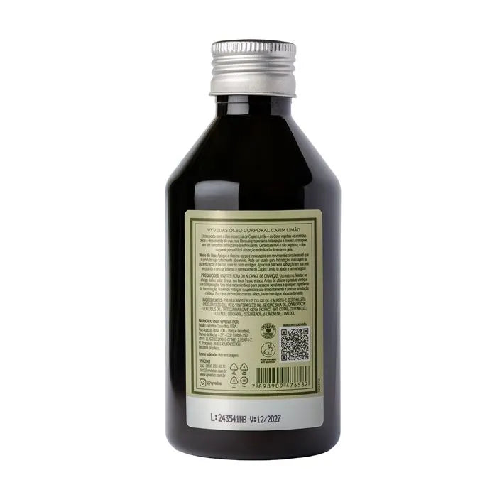Óleo Corporal de Massagem Vyvedas Capim Limão 250ml