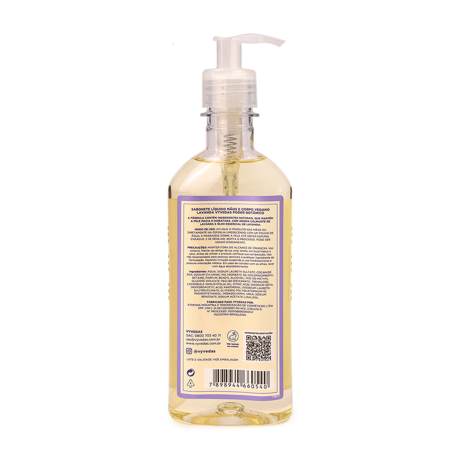 Sabonete Líquido Corporal Vyvedas Lavanda 300ml