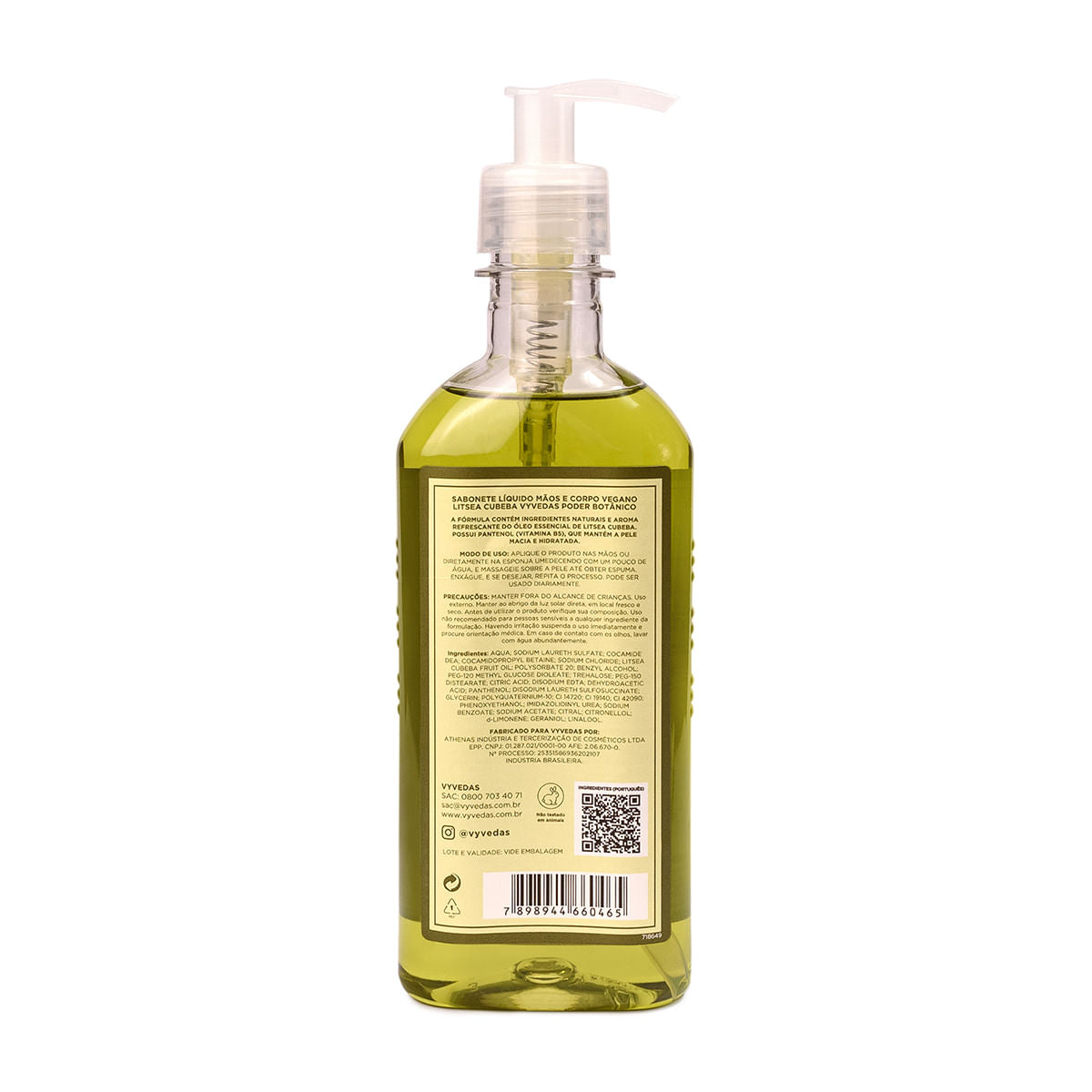 Sabonete Líquido Corporal Vyvedas Litsea Cubeba 300ml