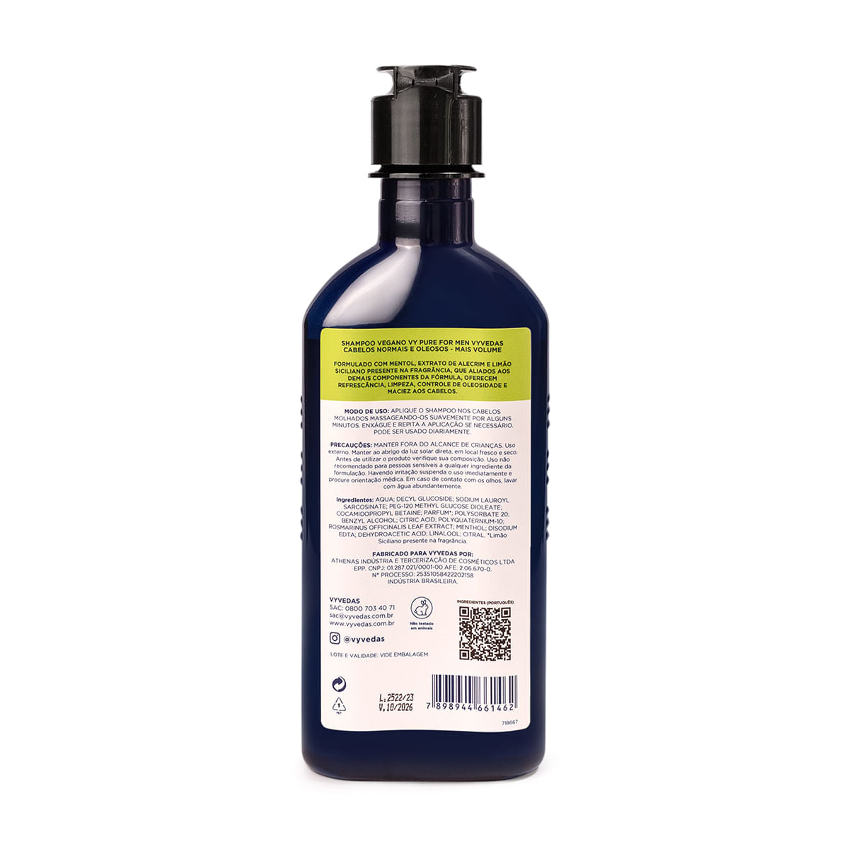 Shampoo Vyvedas Vy Pure Masculino 300ml