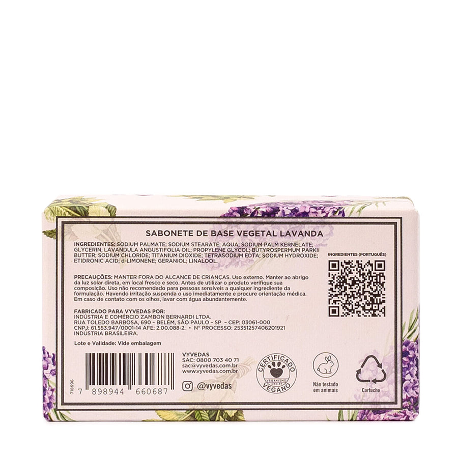 Sabonete Vegetal Vyvedas Lavanda 120g
