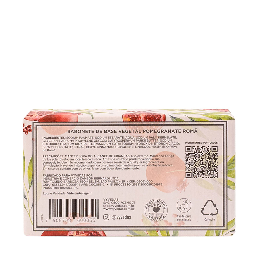 Sabonete Vegetal Vyvedas Romã 120g